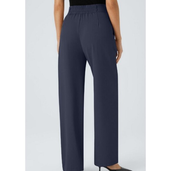 Halara Clay Brown High Waist Zip Double Button Pleated Dress Pants Size Large - Picture 5 of 11